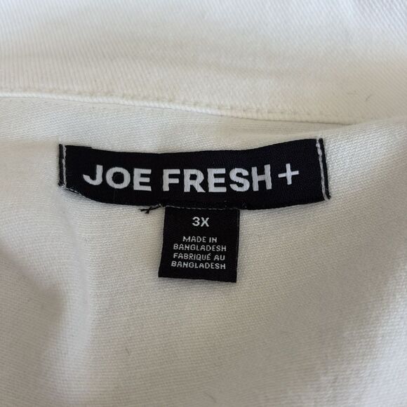 Joe Fresh White Denim Jacket Plus Size 3X - Picture 8 of 9